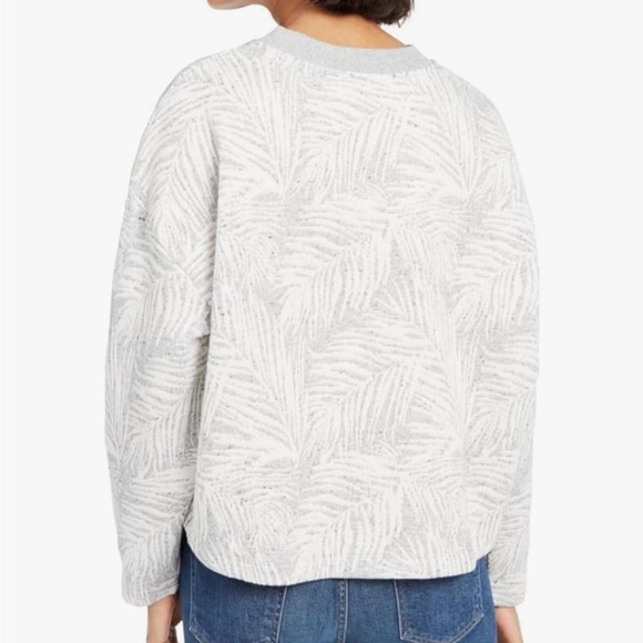 French Connection Cropped Palm Print Sweatshirt - Picture 2 of 5